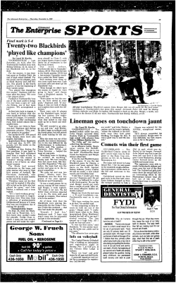 Twenty-two Blackbirds played like champions` Lineman goes on