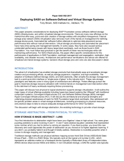 Deploying SAS&reg; on Software-Defined and Virtual
