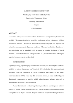 Eliciting a Prior Distribution