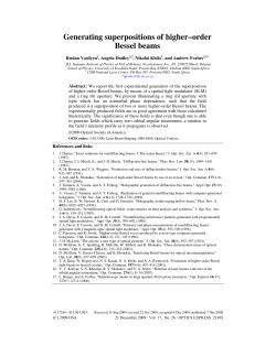 Generating superpositions of higher&ndash;order Bessel