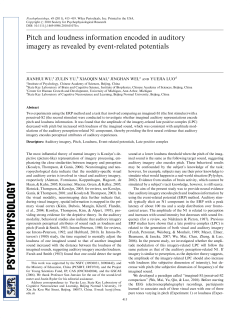 Pitch and loudness information encoded in auditory imagery as