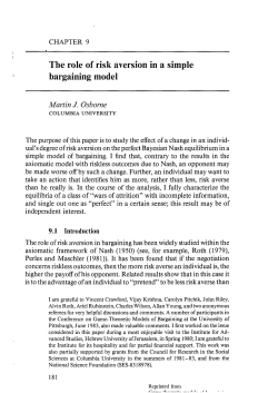 The role of risk aversion in a simple bargaining model