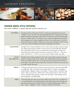 CAtering CreAtions - Founders One &bull; Nine