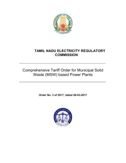 MSW - Tamil Nadu Electricity Regulatory Commission