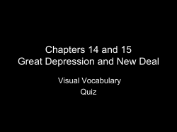 Chapters 14 and 15 Great Depression and New Deal