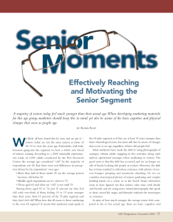 Effectively Reaching and Motivating the Senior Segment