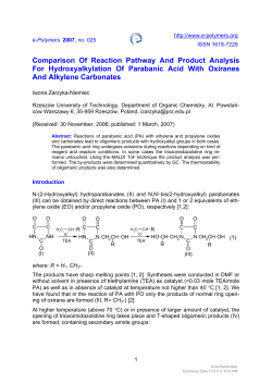 Comparison Of Reaction Pathway And Product Analysis For