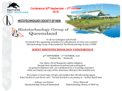 2nd October 2016 JOINT HISTOTECHNOLOGY CONFERENCE