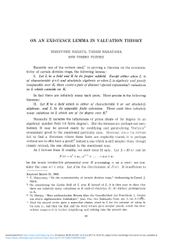 on an existence lemma in valuation theory