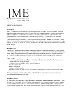 Journal of Medical Economics