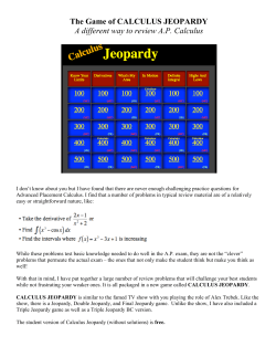 Jeopardy Description