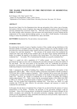 the major strategies of fire prevention on residential fire in taipei