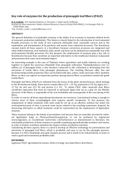 Key role of enzymes for the production of pineapple