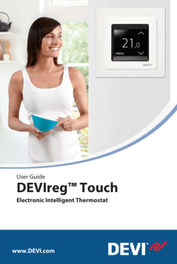 DEVIreg Touch User Guide