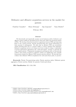 Defensive and offensive acquisition services in the