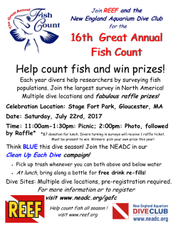 Help count fish and win prizes! 16th Great Annual Fish Count