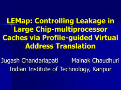 Simplifying Active Memory Clusters by Leveraging - CSE-IITK