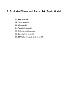 8. Exploded Views and Parts List (Basic Model)
