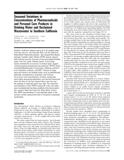 Seasonal Variations in Concentrations of