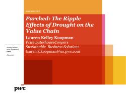 Parched: The Ripple Effects of Drought on the Value Chain