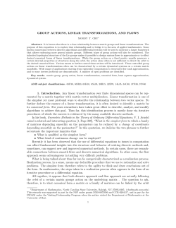 GROUP ACTIONS, LINEAR