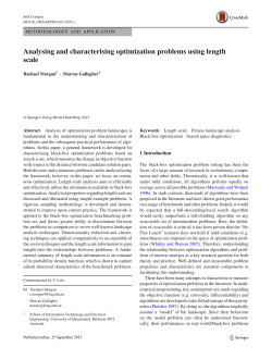 Analysing and characterising optimization problems using length scale