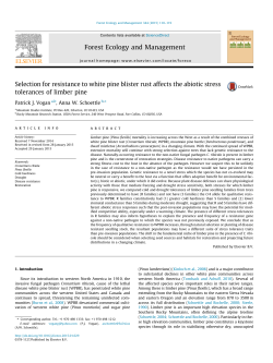 Selection for resistance to white pine blister rust affects the abiotic