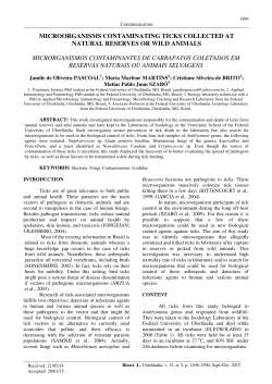 microorganisms contaminating ticks collected at natural