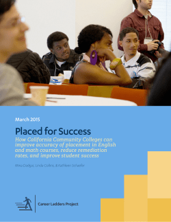 Placed for Success - Career Ladders Project