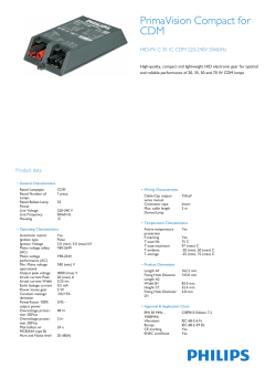 Product Leaflet: HID-PV C 35/50/70 /C CDM