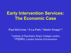 A Model to Assess the Cost-Effectiveness of Early Intervention