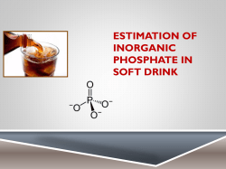Estimation of inorganic phosphate in milk and soft drink