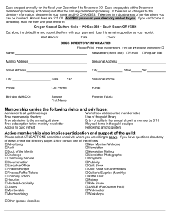 Active membership also implies participation and support of the guild