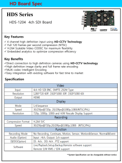 HD H264 Board Spec