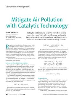 Mitigate Air Pollution with Catalytic Technology
