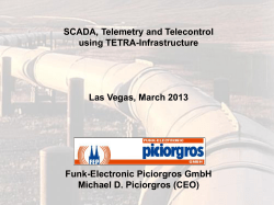 TETRA - SCADA and Telemetry Solutions
