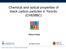 Chemical and optical properties of black carbon particles in Toronto