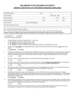 AHTC Form 100 - Delaware State Housing Authority