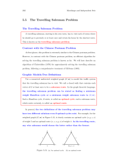 5.5 The Travelling Salesman Problem