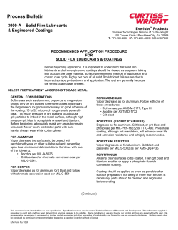 Process Bulletin - Everlube Products