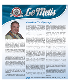 President`s Message - Manitoba Metis Federation