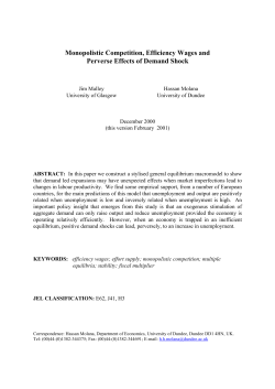Monopolistic Competition, Efficiency Wages and Perverse Effects of