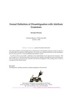 Formal Definition of Disambiguation with Attribute