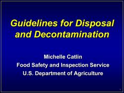 Guidelines for Disposal and Decontamination