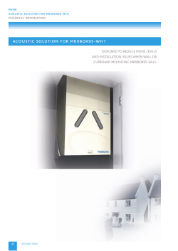 Nuaire Residential Catalogue - MVHR - Acoustic Solution