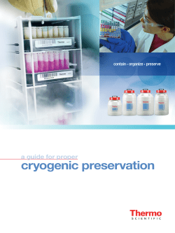 Cryopreservation Manual - Thermo Fisher Scientific