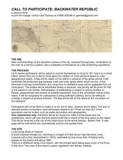 call to participate: backwater republic
