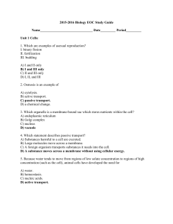 2015-2016 Biology EOC Study Guide