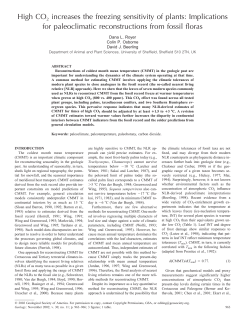 High CO2 increases the freezing sensitivity of plants