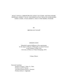 select novel carbohydrates affect glycemic and
